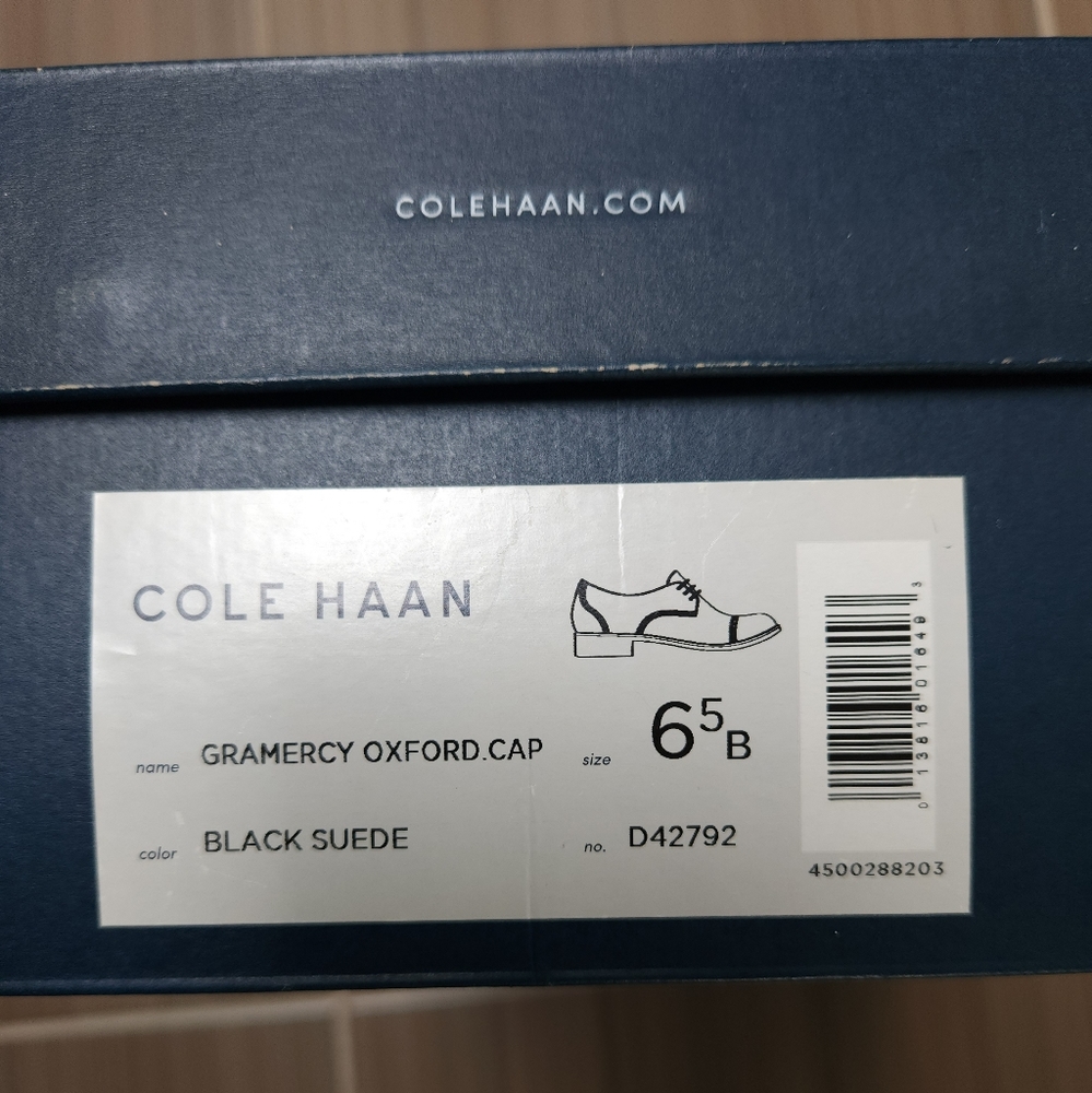 Cole Haan Women's Gramercy Cap Oxford Loafers, BLACK SUEDE - SIZE 6.5 - Picture 11 of 11